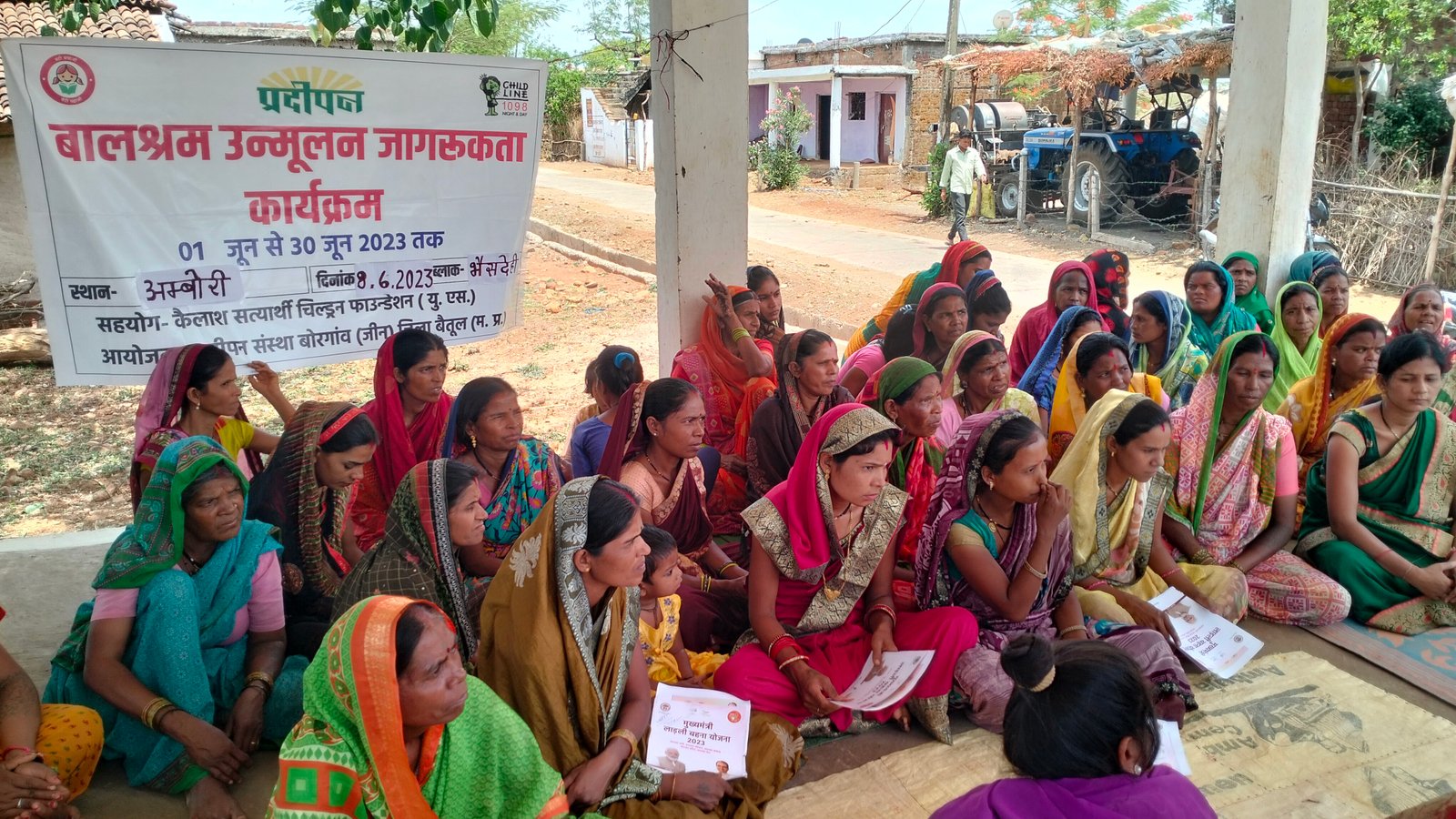 Community meeting on child labour